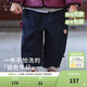 戴維貝拉（DAVE＆BELLA）兒童加絨褲子冬裝新款男童牛仔長(cháng)褲中國風(fēng)女寶寶休閑褲童褲 牛仔藍【現貨】 90 cm（建議身高80-90cm）