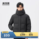 波司登2025年冬時(shí)尚運動(dòng)厚羽短款可拆卸帽長(cháng)袖羽絨服外套B250246350DY