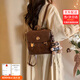 BLACKKISS包女包英倫雙肩包小背包新款大學(xué)生女生包上班大容量旅行包美拉德 薄暮流金雙肩包  棕色