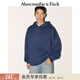 Abercrombie & Fitch經(jīng)典小麋鹿圖案美式復古抓絨套頭連帽衛衣25秋冬男裝122-5536 海軍藍 2XL (185/124A)