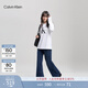 Calvin KleinJeans春秋男女情侶中性休閑通勤ck印花打底衫圓領(lǐng)長(cháng)袖T恤上衣