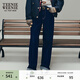 Teenie Weenie小熊女裝秋冬季簡(jiǎn)約時(shí)尚松弛舒適牛仔褲直筒褲長(cháng)褲 深藍色 S