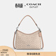 蔻馳（COACH）奧萊女士女包經(jīng)典標志LAUREL 31號流浪包單肩包斜挎包腋下包禮物 SV/沙黃色/灰褐色
