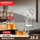 金灶（KAMJOVE）手工吹制純玻璃茶杯水杯品茗杯新款帶把玻璃杯耐高溫小茶杯花茶杯 K-101T（50ml）4只