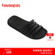 havaianas哈唯納Stradi 鏤空條紋一字拖情侶外穿拖鞋簡(jiǎn)約浴室拖 0090-黑色 41-42 巴西碼