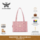 MCM【春夏新品】MCM AREN小號桃花粉背提包手提包 桃花粉 小號