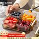 彩致（CAIZHI）水果盤(pán)帶蓋高檔分格果盤(pán)家用糖果零食輕奢點(diǎn)心盤(pán)4格香檳 CZ6711
