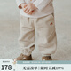 OAK FAMILY秋季新品兒童燈芯絨長(cháng)褲男女寶寶束腳洋氣休閑褲百搭 淺沙色 100