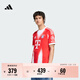 adidas速干拜仁慕尼黑球迷版主場(chǎng)足球短袖球衣男夏季阿迪達斯 亮粉紅熒光   XL