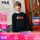 FILA斐樂(lè )兒童童裝新年款衛衣2026年春季男女童套頭紅色拜年服