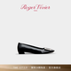 Roger Vivier【24期免息】/RV女鞋Belle Vivier漆皮方扣低跟單鞋 黑色 37.5