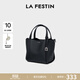 拉菲斯?。↙a Festin）包包女包新款單肩斜挎手提頭層牛皮菜籃子包送媽媽生日禮物送女生 騎士黑【頭層牛皮版 JD專(zhuān)供】