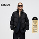 ONLY2025冬季新款抗靜電泡芙褶皺立領(lǐng)面包服羽絨服女|125423015 E40煤黑色 S