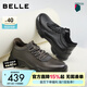 百麗厚底增高健步鞋男春新抓紋牛皮戶(hù)外休閑運動(dòng)鞋A2215CM5預售預售 黑色 41 (255mm)