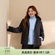 纖莉秀【菱格連帽棉服】大碼女裝休閑保暖短款外套胖mm冬新款3311 黑色 XL