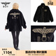 BOY LONDON【至尊經(jīng)典】秋冬保暖潮牌休閑情侶拉鏈夾克外套N23013 黑色 XL