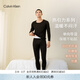 Calvin Klein【CK熱引力保暖內衣】秋冬ck排汗透氣發(fā)熱秋衣秋褲套裝 男士套裝-UB1-太空黑 M +M