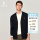 哈吉斯（HAZZYS）男裝V領(lǐng)外套羊毛開(kāi)衫ABYZD0BCF10 深藏青色DN 175/96A48
