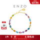 周大福ENZO 彩虹誓約18K金鑲多彩寶石鉆石手鏈 EZV8785 17.5cm