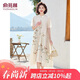 俞兆林媽媽裝連衣裙夏旗袍中老年女裝雪紡印花長(cháng)裙 Y52Q190