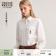 Teenie Weenie小熊女裝襯衫秋冬季簡(jiǎn)約大方時(shí)尚刺繡長(cháng)袖內搭襯衣 象牙白 M