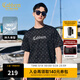 卡賓（CABBEEN）【純棉】卡賓新疆長(cháng)絨棉短袖T恤男夏季老花潮牌圓領(lǐng)上衣潮流時(shí)尚 煤黑色01 2XL /185/54