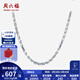 周六福  PT950鉑金項鏈男款白金簡(jiǎn)約精致素鏈 22.39g 54cm