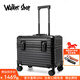 Walker Shop輕奢鋁鎂合金行李箱上開(kāi)口攝影箱相機箱設備器材登機箱旅行拉桿箱 黑色【送內膽包】 20英寸