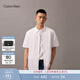 Calvin KleinJeans夏季男士經(jīng)典商務(wù)正裝休閑通勤ck刺繡字母純色短袖襯衫 YAA-月光白 L