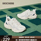斯凱奇（Skechers）踏浪小白鞋情侶鞋透氣男女學(xué)院風(fēng)運動(dòng)鞋118321/117364 女款-自然色/多彩色/NTMT 37