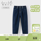 戴維貝拉（DAVE＆BELLA）童褲男童牛仔褲春裝新款全棉兒童褲子中大童休閑長(cháng)褲小男孩直筒褲 牛仔藍【現貨】 120 cm（建議身高110-120cm）