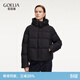 歌莉婭【95白鵝絨】短款羽絨服女新年穿搭小個(gè)子面包服外套1ECL8B880 00B黑色 M