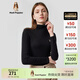 暇步士（Hush Puppies）女裝秋中高領(lǐng)長(cháng)袖打底衫T恤 188黑色 XS