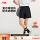 李寧透氣運動(dòng)短褲女子復古時(shí)尚親膚休閑四分短褲AKSV600