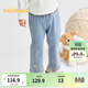 巴拉巴拉【商場(chǎng)同款】寶寶牛仔褲女童修身喇叭褲秋季新款長(cháng)褲 牛仔淺藍88101 100