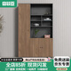森菲亞文件柜高柜辦公室柜子木質(zhì)板式資料柜老板辦公背景柜儲物柜 3門(mén)