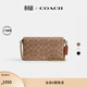 蔻馳（COACH）女士經(jīng)典標志MILA通勤斜挎包單肩包老花復古鏈條女包 B4/棕黃色 焦糖色