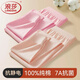 浪莎（LangSha）秋褲女純棉薄款保暖褲全棉毛褲襯褲線(xiàn)褲秋冬季修身打底褲 （2條更劃算）櫻花粉+膚色 【100%純棉，親膚透氣】 M
