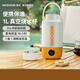 摩動(dòng)電熱水杯1L大容量便攜式燒水壺316不銹鋼旅行保溫燒水杯出差1000ml電熱水壺1升折疊水壺MD-DSH03X