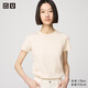 優(yōu)衣庫合作款女裝大師T圓領(lǐng)T恤短袖正肩素色白T474404 30 淺米色 S