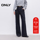ONLY2025冬季新款高腰腰帶口袋約克線(xiàn)剪裁直筒寬松牛仔褲女|125432077 J37 1000洗水藍牛仔 M M標準褲長(cháng)