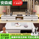 安森威2026新款電視柜現代簡(jiǎn)約茶幾組合套裝客廳鋼化玻璃大理石茶桌茶臺 1.6米主柜+2斗柜+1.2米茶幾 玻璃款 送貨上門(mén)安裝