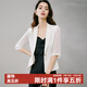 晚白【新品】2026春款氣質(zhì)翻駁領(lǐng)一?？弁ㄇ诎俅铒@瘦西裝外套女 白色 XL