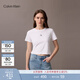 Calvin KleinJeans25夏季女士經(jīng)典字母印花休閑潮流ck辣妹短款短袖T恤上衣