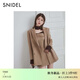 SNIDEL2025秋冬新品簡(jiǎn)約雙排扣翻領(lǐng)羊毛大衣毛呢外套SWFJ255033 焦糖棕 M (1)