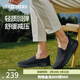 斯凱奇（Skechers）男鞋網(wǎng)面舒適健步休閑鞋子一腳蹬懶人鞋網(wǎng)面鞋 全黑色/BBK 39.5