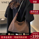 viney新款輕奢托特包包女包高檔斜挎包生日禮物送女友老婆 【棕色】實(shí)用麂皮絨單肩大包 時(shí)尚品牌百搭通勤大容量腋下包