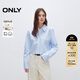 ONLY2025秋季新款時(shí)尚休閑蕾絲花邊短款翻領(lǐng)長(cháng)袖襯衫女|125105043 H32埃西爾條紋 L