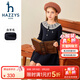 哈吉斯（HAZZYS）品牌童裝女童長(cháng)袖裙冬新品紅品彈力時(shí)尚花邊領(lǐng)長(cháng)袖裙拜年服 藏藍 155