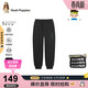 暇步士（Hush Puppies）童裝男童加絨長(cháng)褲大童休閑一體絨兒童運動(dòng)褲 鉆石黑   140   